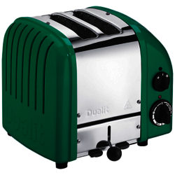 Dualit Made to Order Classic 2-Slice Toaster Stainless Steel/Turquoise Green Gloss